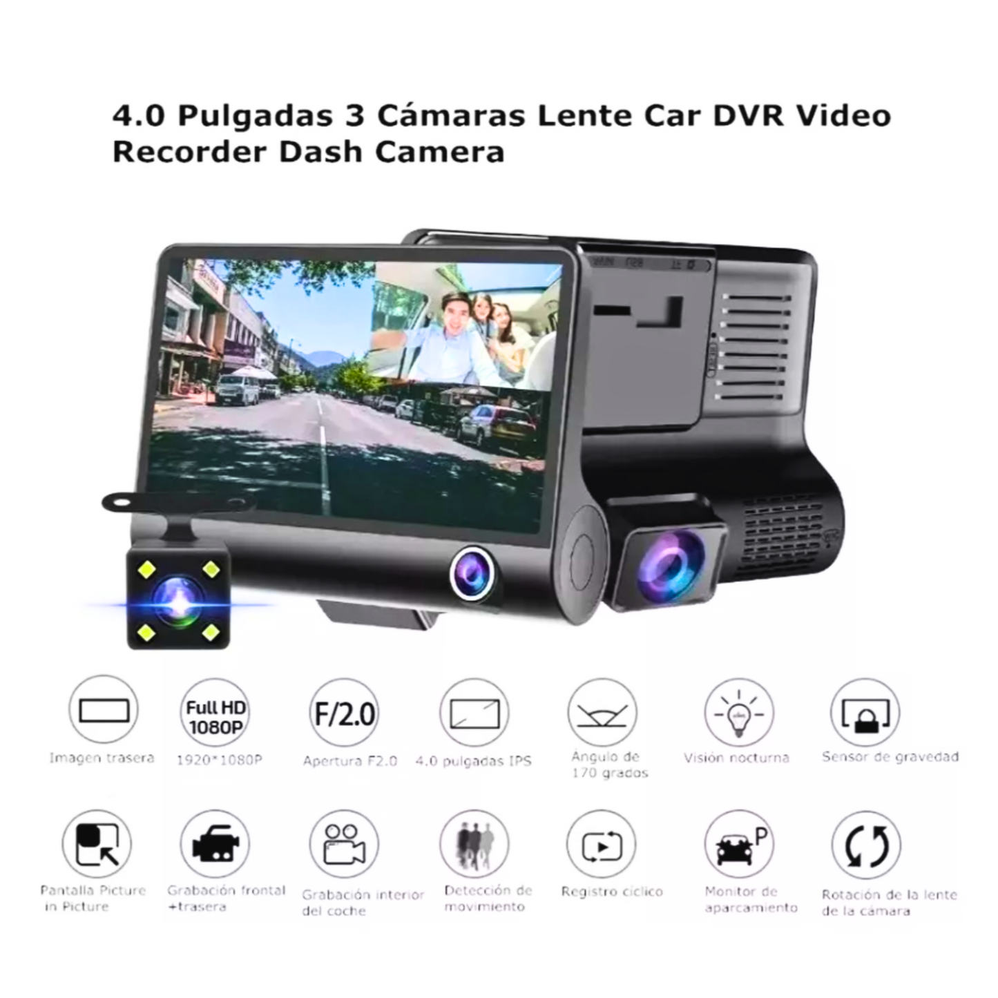Cámara DVR 3 en 1 📹🚗🔍