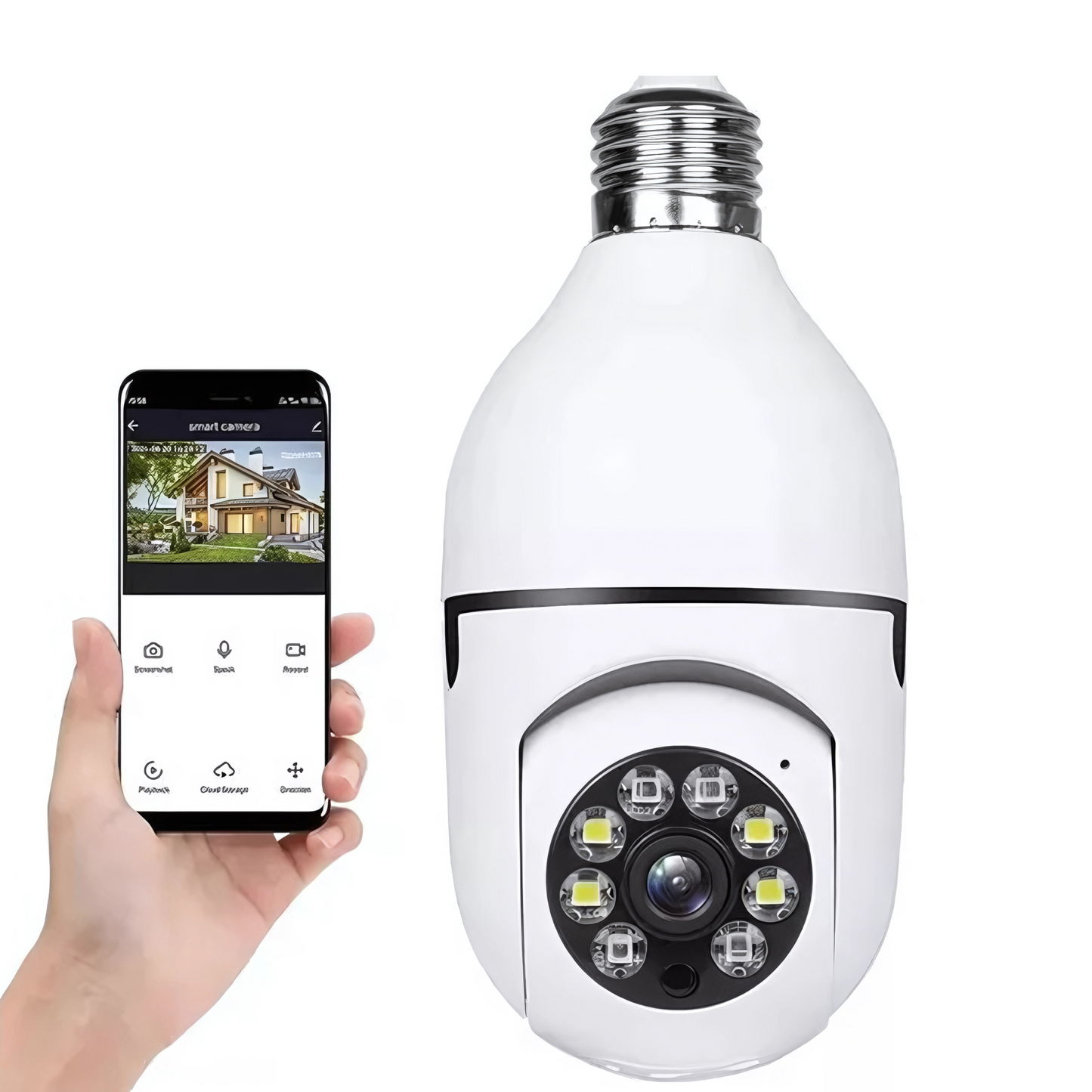 📹💡 CÁMARA BOMBILLO 360° INTELIGENTE – VIGILANCIA TOTAL EN TU HOGAR 📹💡