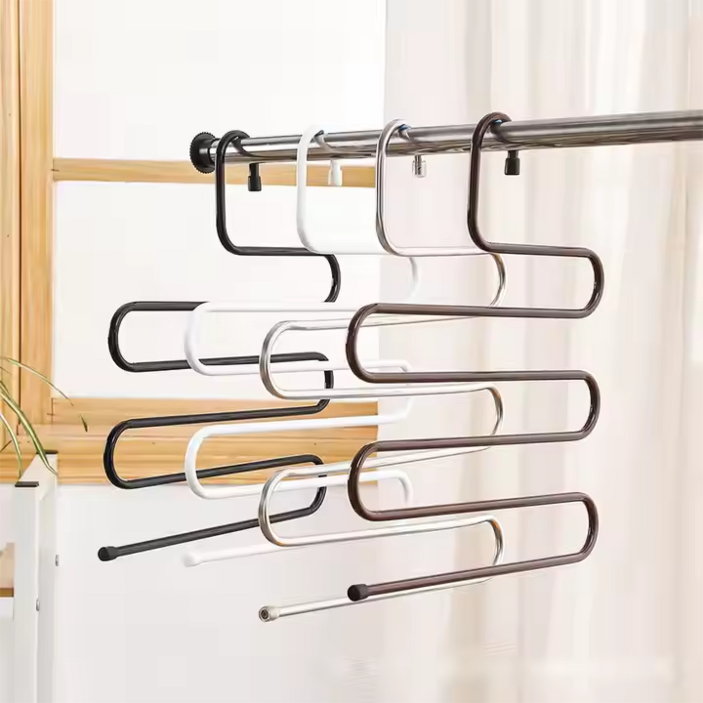 👔 ORGANIZADOR DE ROPA KJ-100 – GANCHOS MULTINIVEL PARA AHORRAR ESPACIO 👕