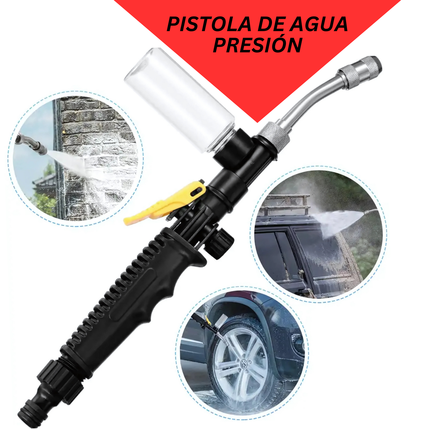 💦🔫 PISTOLA DE AGUA ALTA PRESIÓN WATER ZOOM – LIMPIEZA PROFESIONAL EN CASA 🚗🏠