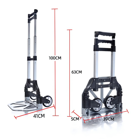 🛒 CARRETA PLEGABLE DE CARGA – SOPORTA HASTA 75 KG 💪🚚