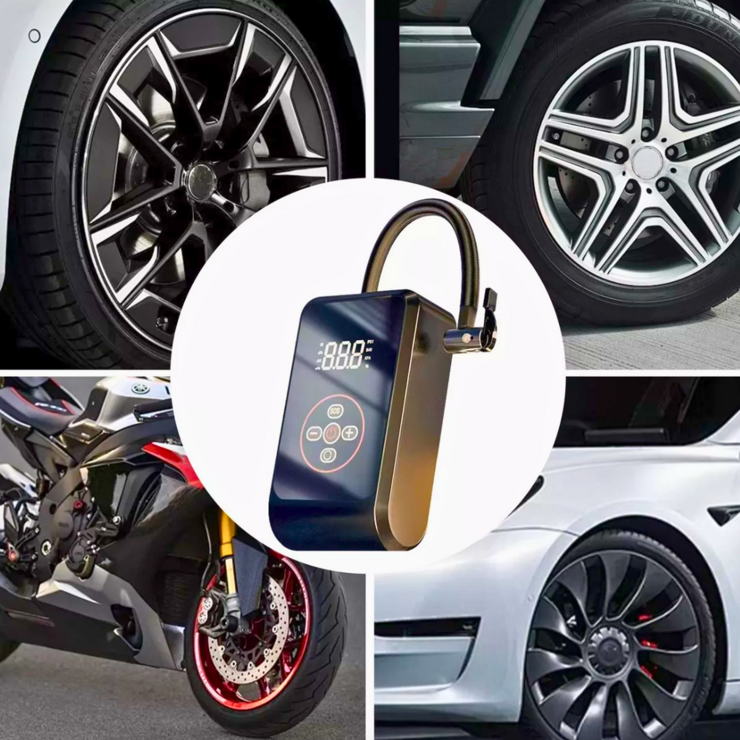 Inflador Eléctrico Portátil con Carga Rápida🚗🔋💨
