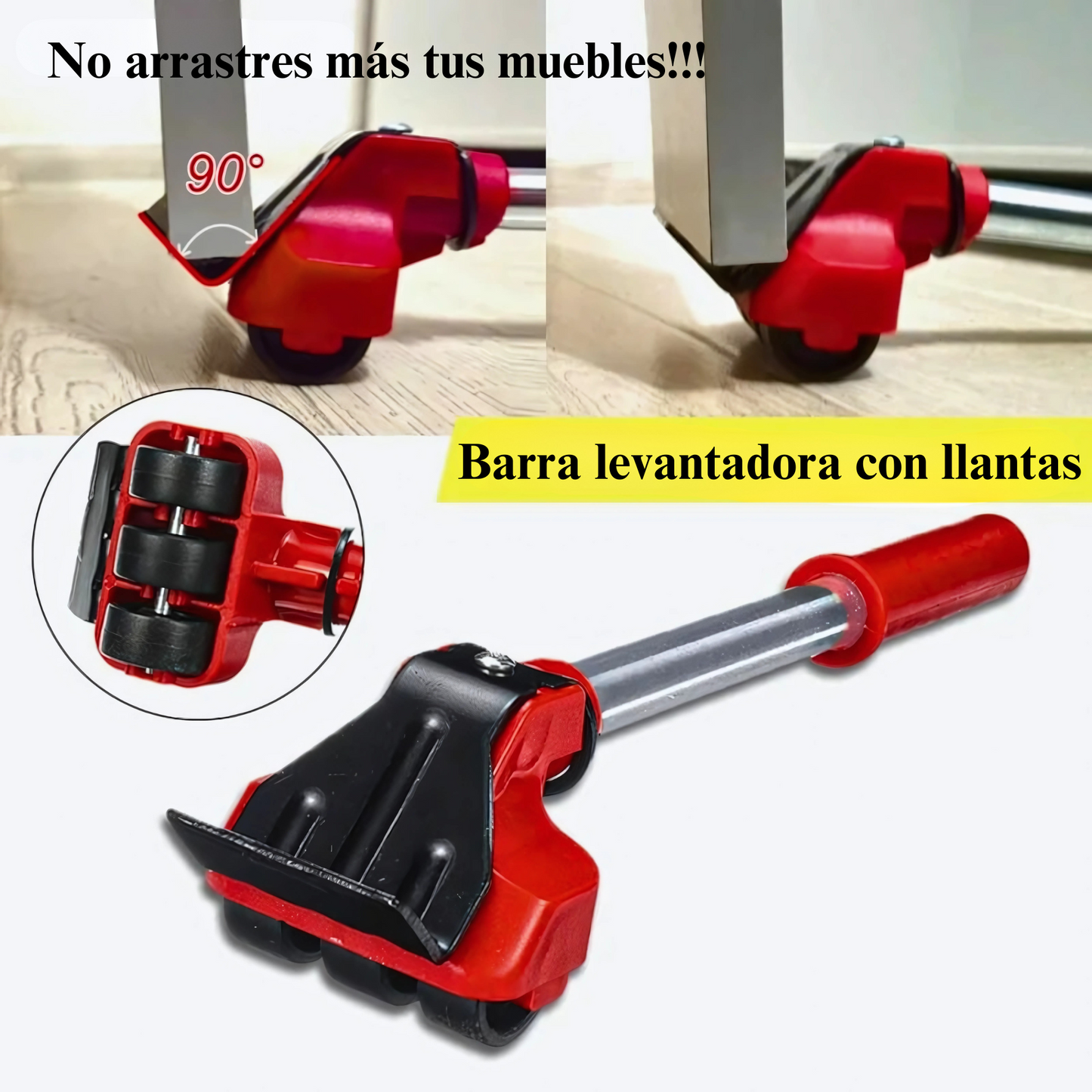 Levantador de Muebles con Rodillos 🛋️💪
