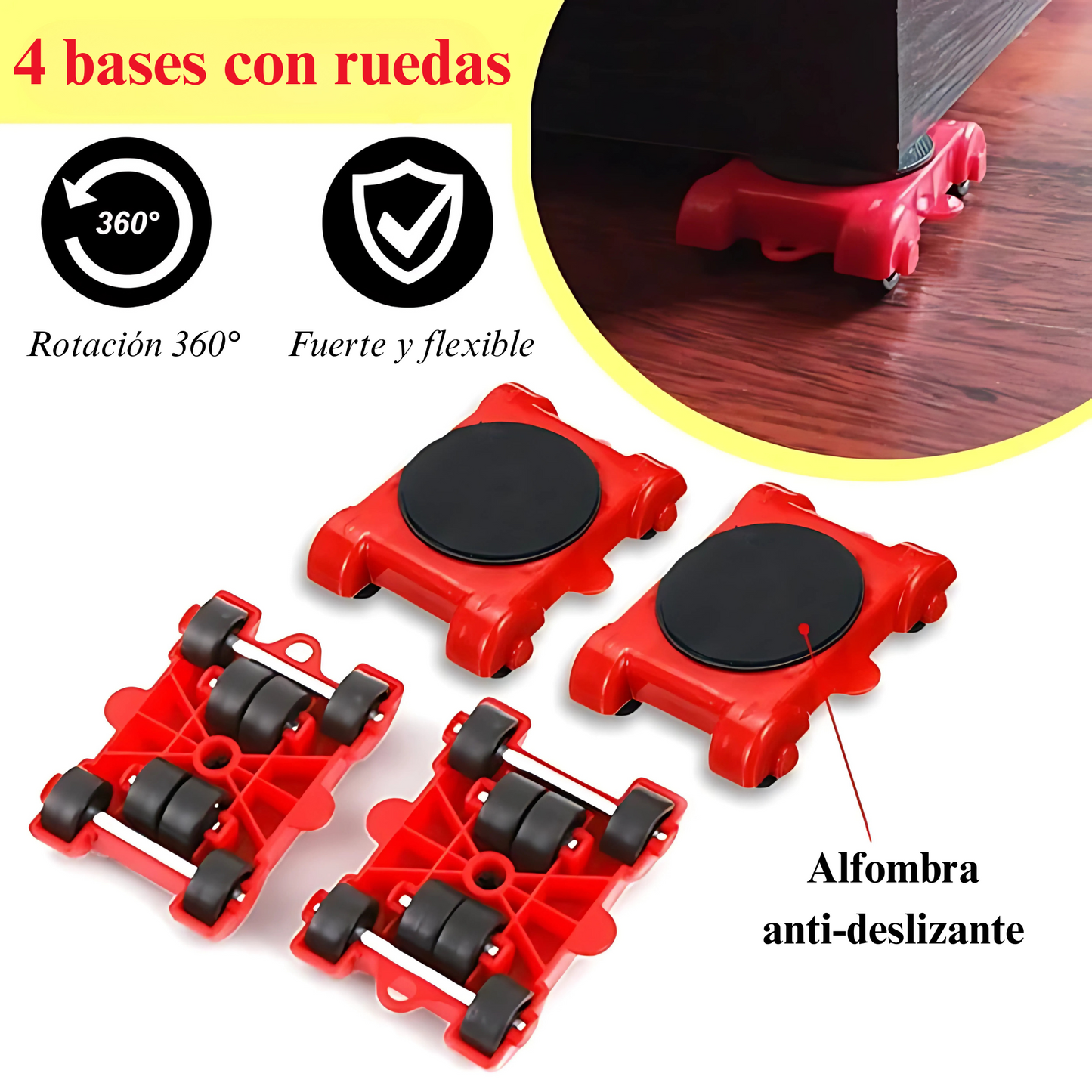 Levantador de Muebles con Rodillos 🛋️💪