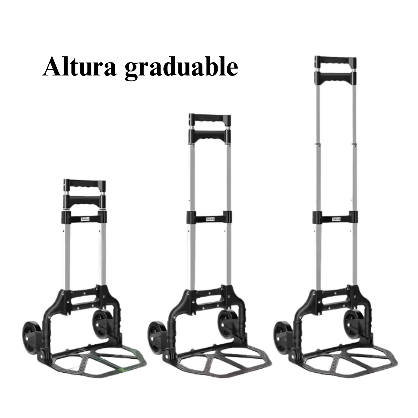 🛒 CARRETA PLEGABLE DE CARGA – SOPORTA HASTA 75 KG 💪🚚