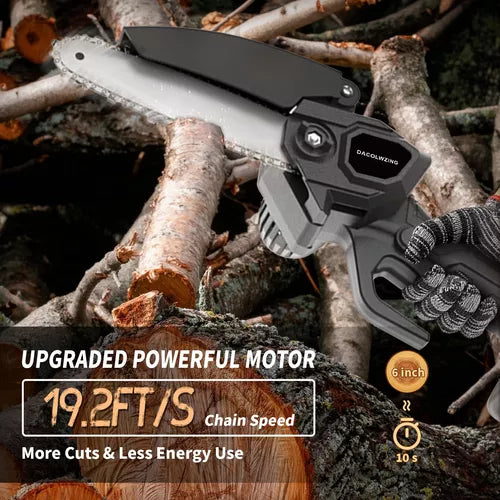 🪚 Mini Motosierra Eléctrica Portátil 🔋⚡ – Potente, Ligera y Recargable
