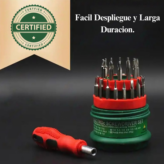 🛠️ KIT DE HERRAMIENTAS 31 EN 1 – PRECISIÓN Y VERSATILIDAD EN UNA SOLA HERRAMIENTA 🔧⚙️