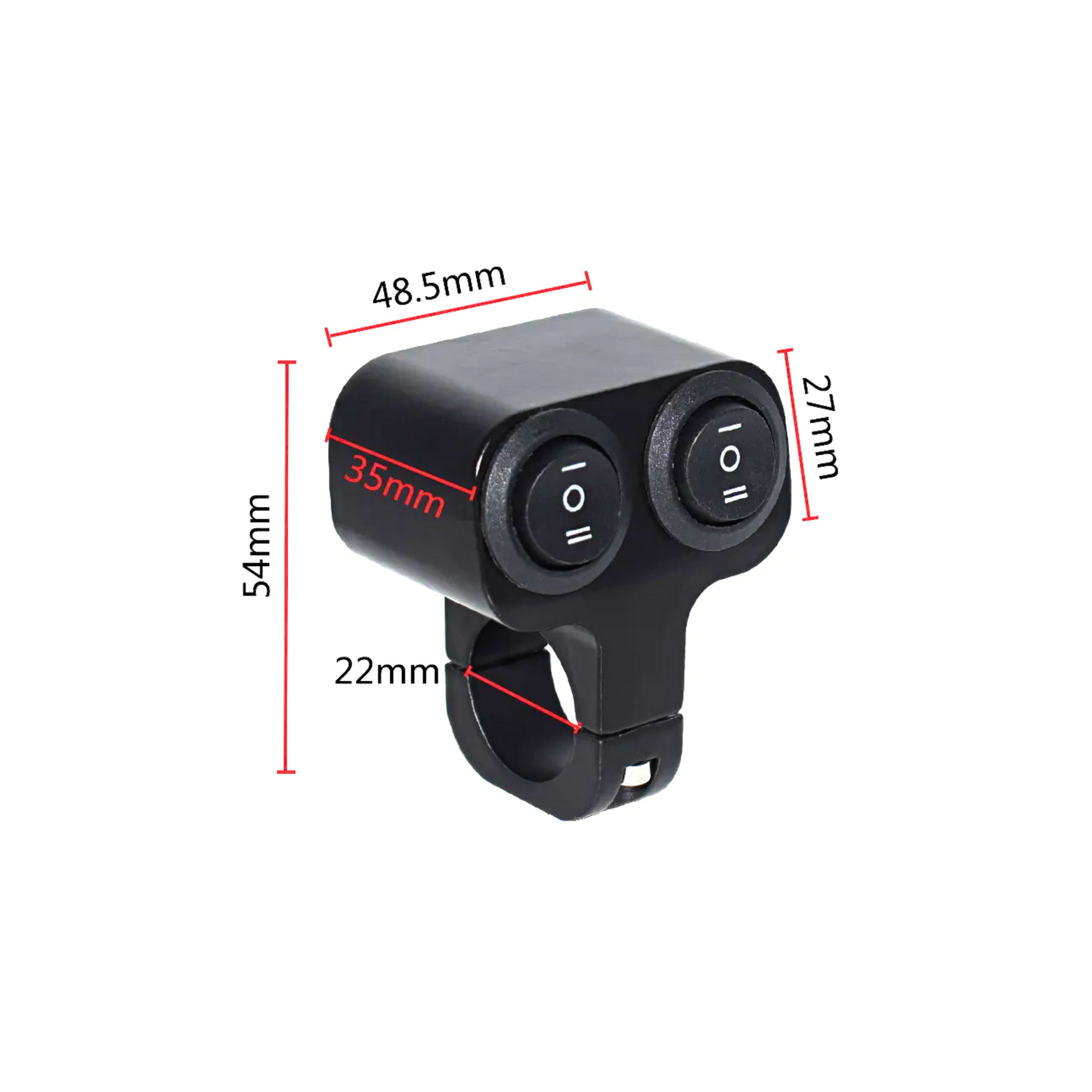 Switch Doble de Aluminio para Moto ⚡🔘🏍️
