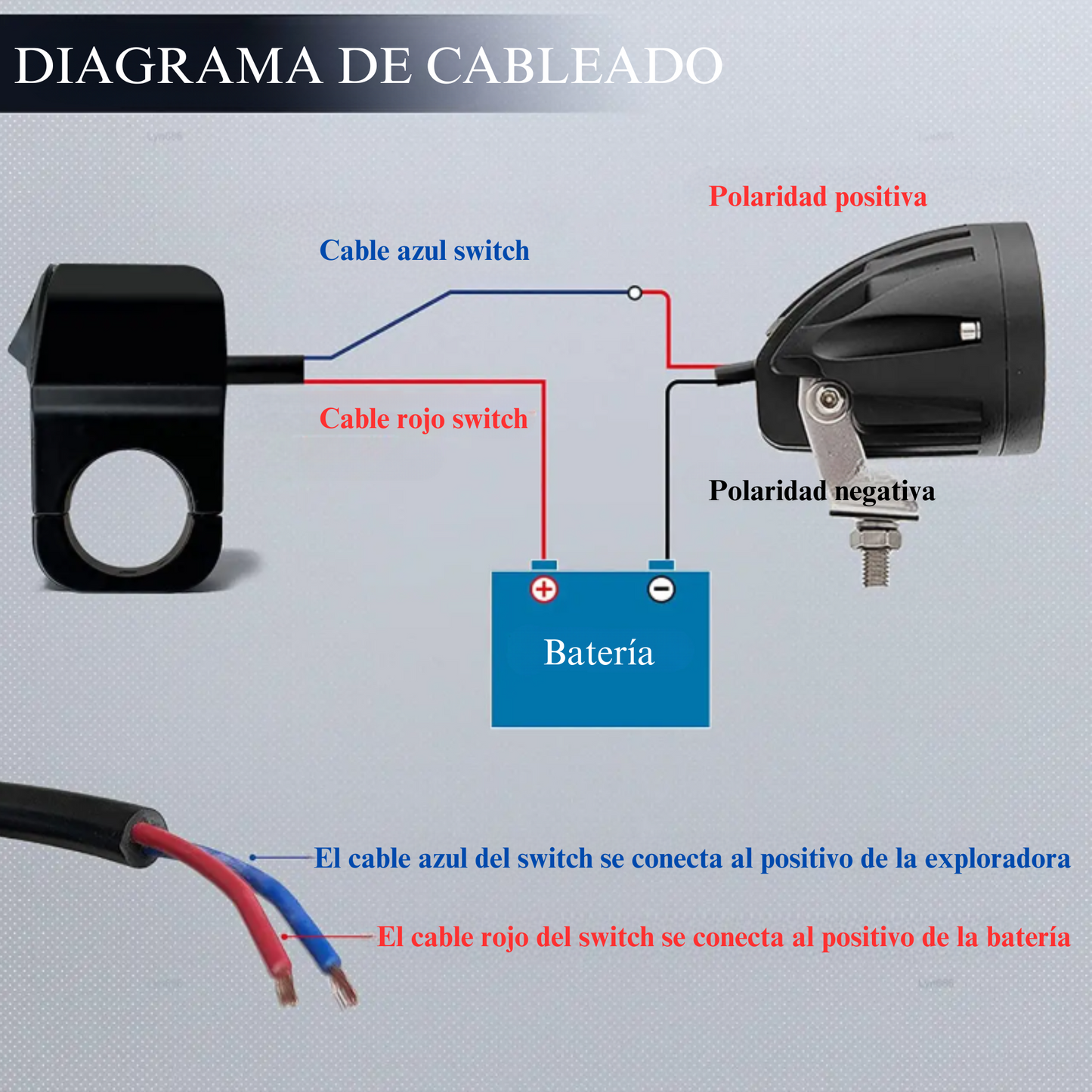 Switch de Aluminio 1 Paso 🔘⚡ 🏍️