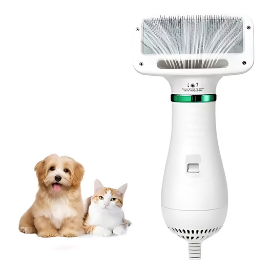 🐾💨 CEPILLO SECADOR PARA MASCOTAS – 2 EN 1: PEINADO Y SECADO 🚀