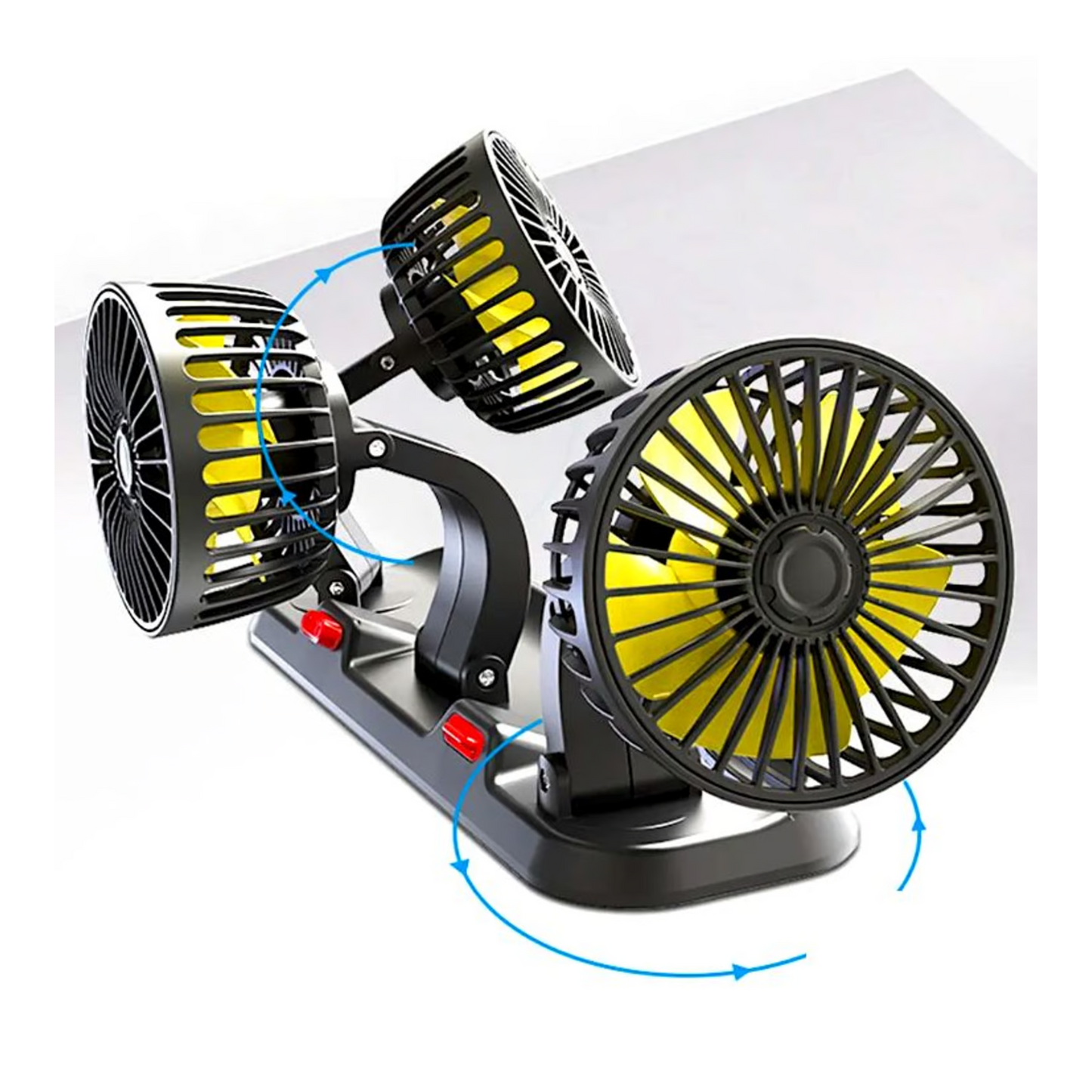 Ventilador de Carro 3 Cabezas Regulable ❄️🚗💨
