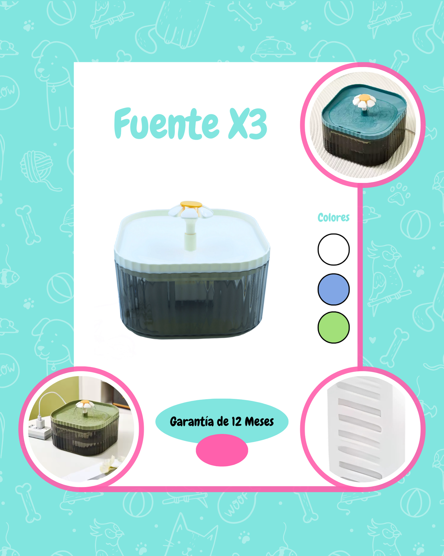 Fuente Automática para Mascotas – Hidratación Saludable y Sostenible 🐾💧🐶
